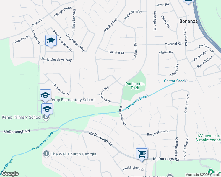 map of restaurants, bars, coffee shops, grocery stores, and more near 10904 Morning Dove Drive in Hampton