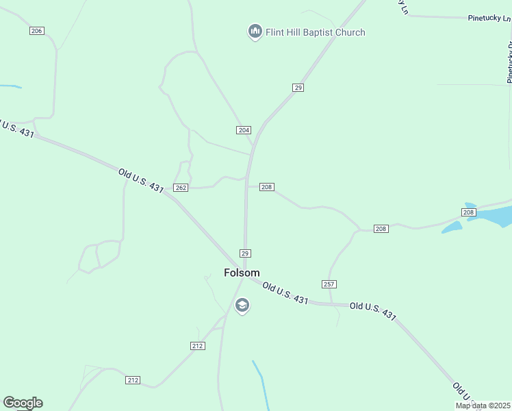 map of restaurants, bars, coffee shops, grocery stores, and more near 2628 County Road 29 in Wedowee