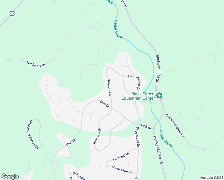 map of restaurants, bars, coffee shops, grocery stores, and more near 70 Veranda Ln in Aiken