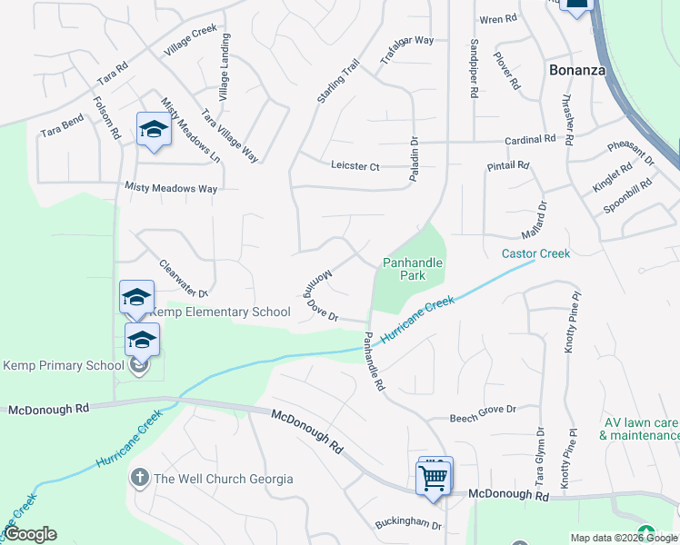map of restaurants, bars, coffee shops, grocery stores, and more near 10870 Morning Dove Drive in Hampton