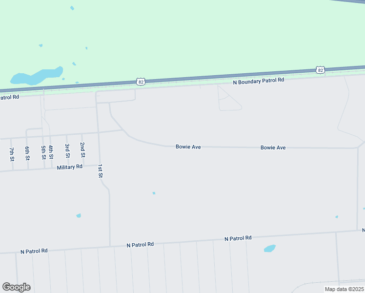 map of restaurants, bars, coffee shops, grocery stores, and more near Bowie Avenue in Bowie County