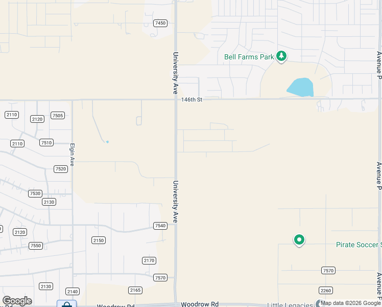 map of restaurants, bars, coffee shops, grocery stores, and more near 15065 University Avenue in Lubbock