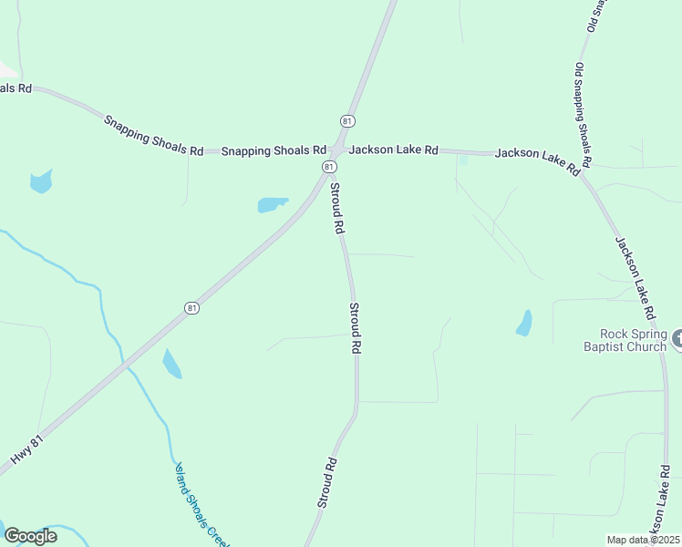 map of restaurants, bars, coffee shops, grocery stores, and more near 174 Stroud Road in McDonough