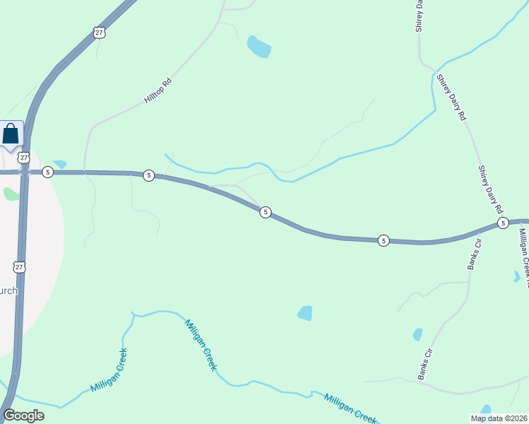 map of restaurants, bars, coffee shops, grocery stores, and more near 603 Georgia 5 in Roopville