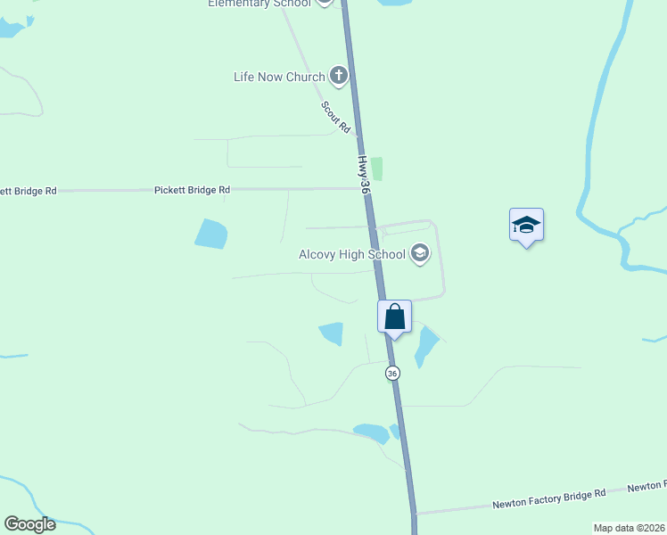 map of restaurants, bars, coffee shops, grocery stores, and more near 75 Stewart Hollow Lane in Covington