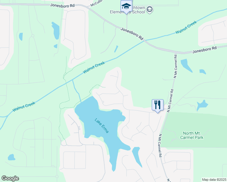map of restaurants, bars, coffee shops, grocery stores, and more near 1017 Pampas Way in Hampton