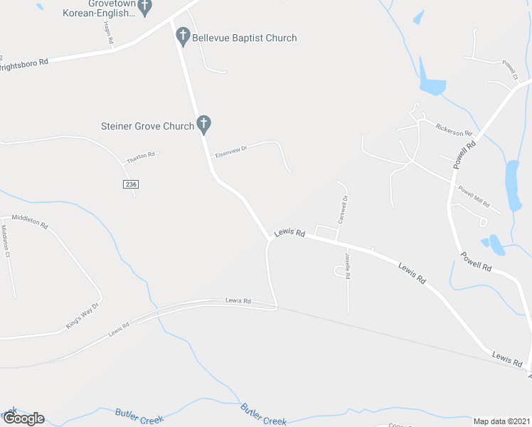 map of restaurants, bars, coffee shops, grocery stores, and more near 892 Reynolds Road in Grovetown