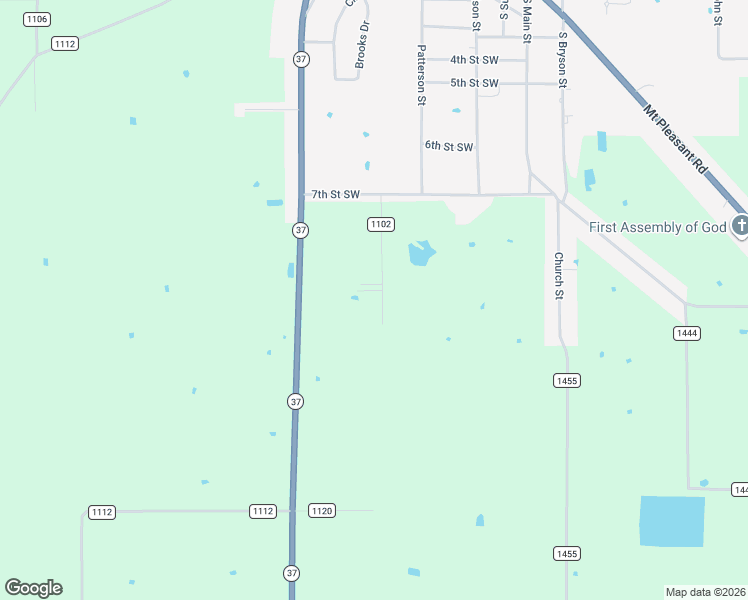 map of restaurants, bars, coffee shops, grocery stores, and more near 236 County Road 1102 in Bogata