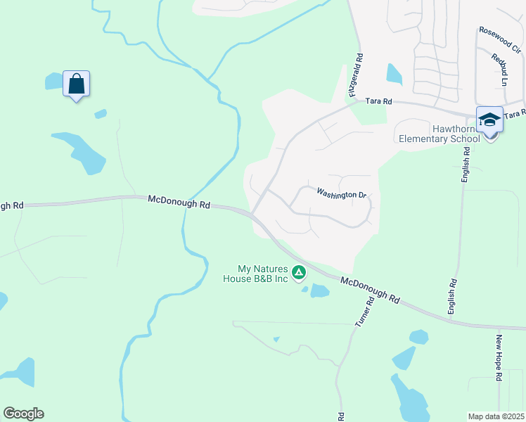 map of restaurants, bars, coffee shops, grocery stores, and more near 331 Tara Road in Jonesboro