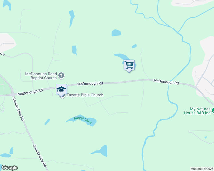 map of restaurants, bars, coffee shops, grocery stores, and more near 518 McDonough Road in Fayetteville