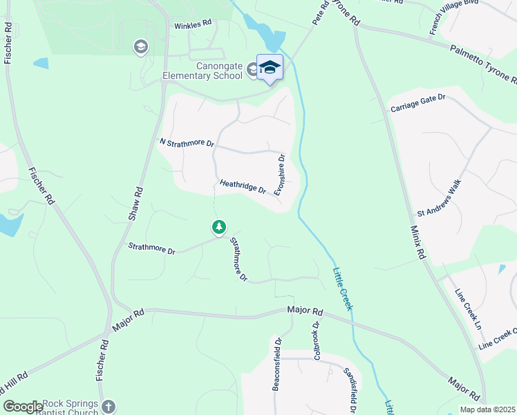 map of restaurants, bars, coffee shops, grocery stores, and more near 105 Heathridge Drive in Sharpsburg