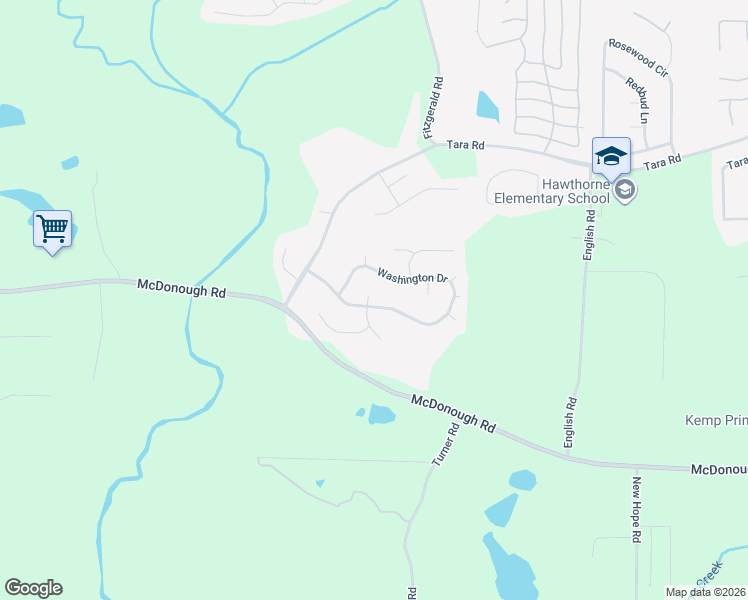 map of restaurants, bars, coffee shops, grocery stores, and more near 646 Washington Drive in Jonesboro