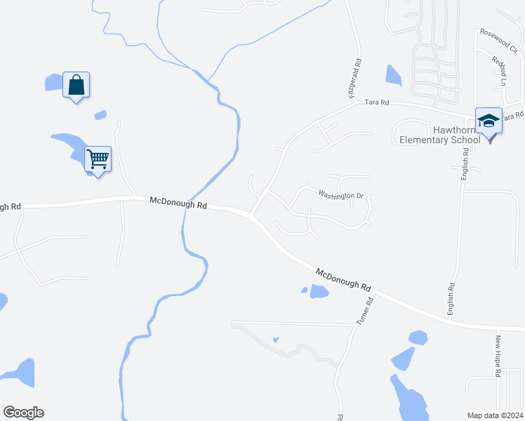 map of restaurants, bars, coffee shops, grocery stores, and more near 331 Tara Road in Jonesboro