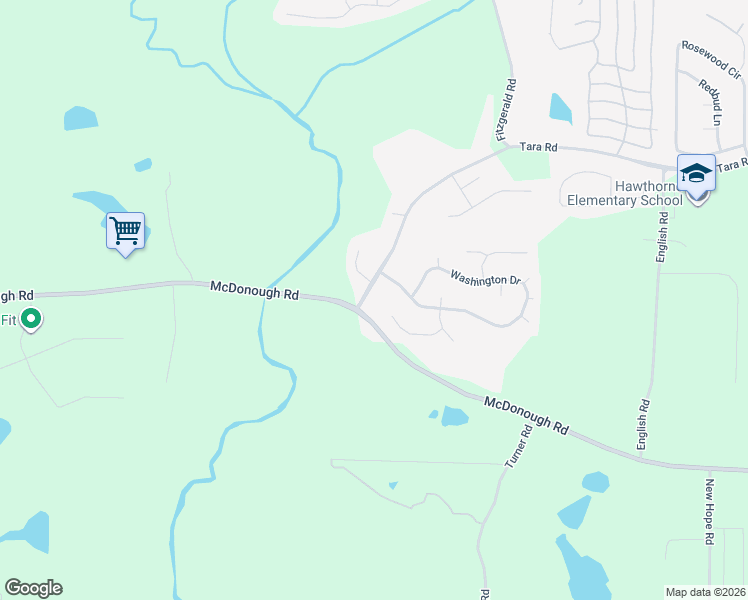 map of restaurants, bars, coffee shops, grocery stores, and more near 331 Tara Road in Jonesboro