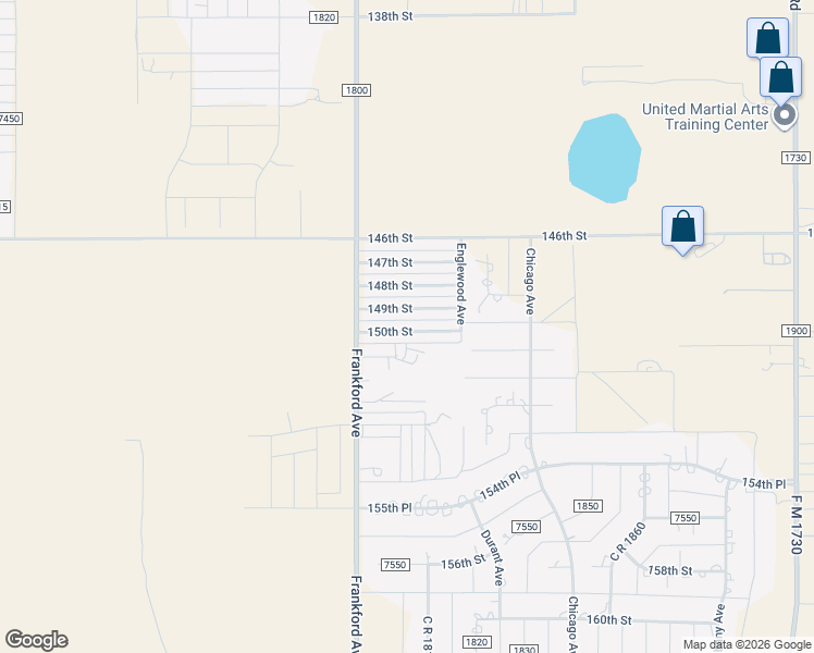map of restaurants, bars, coffee shops, grocery stores, and more near 5729-5759 149th St in Lubbock
