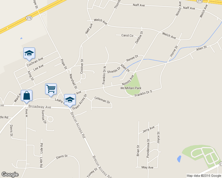 map of restaurants, bars, coffee shops, grocery stores, and more near 910 Nimitz Avenue in Talladega