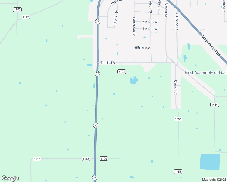 map of restaurants, bars, coffee shops, grocery stores, and more near 236 County Road 1102 in Bogata
