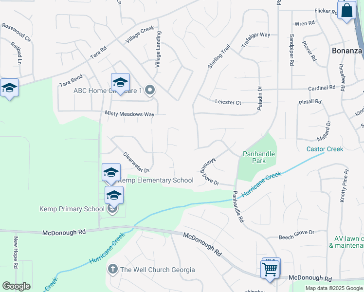 map of restaurants, bars, coffee shops, grocery stores, and more near 1240 Shady Brook Court in Hampton