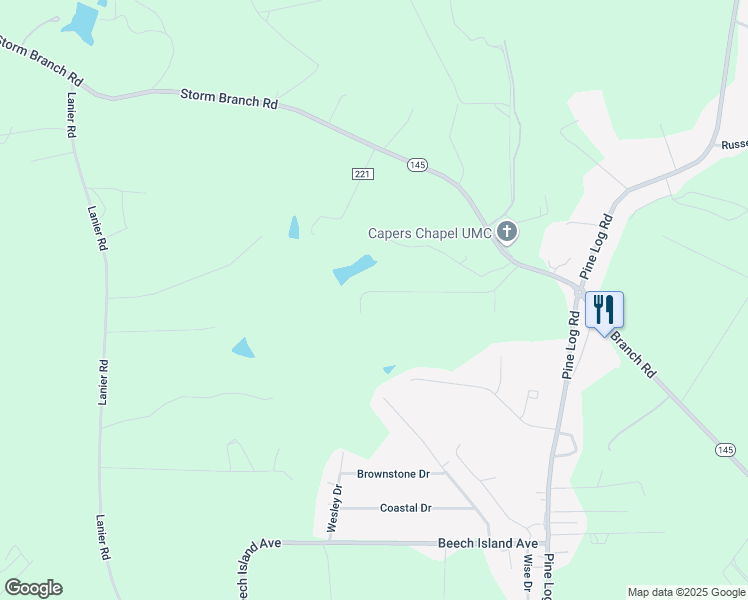map of restaurants, bars, coffee shops, grocery stores, and more near 5216 Old Magnolia Lane in Beech Island