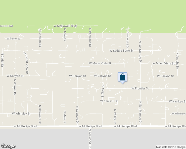 map of restaurants, bars, coffee shops, grocery stores, and more near 4825 North Ironwood Drive in Apache Junction
