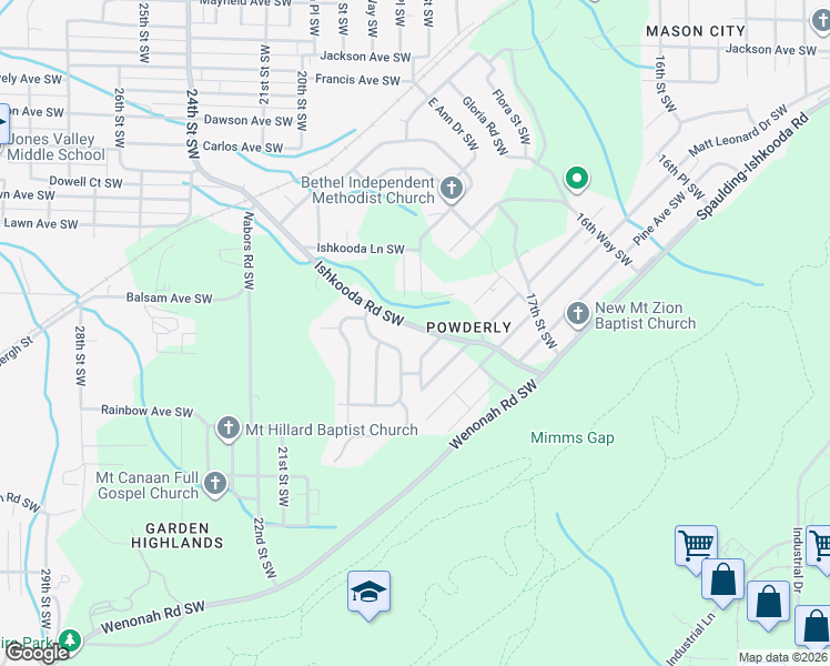 map of restaurants, bars, coffee shops, grocery stores, and more near 1804 Laurel Avenue in Birmingham
