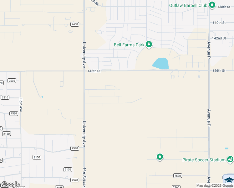 map of restaurants, bars, coffee shops, grocery stores, and more near 2301 146th Street in Lubbock
