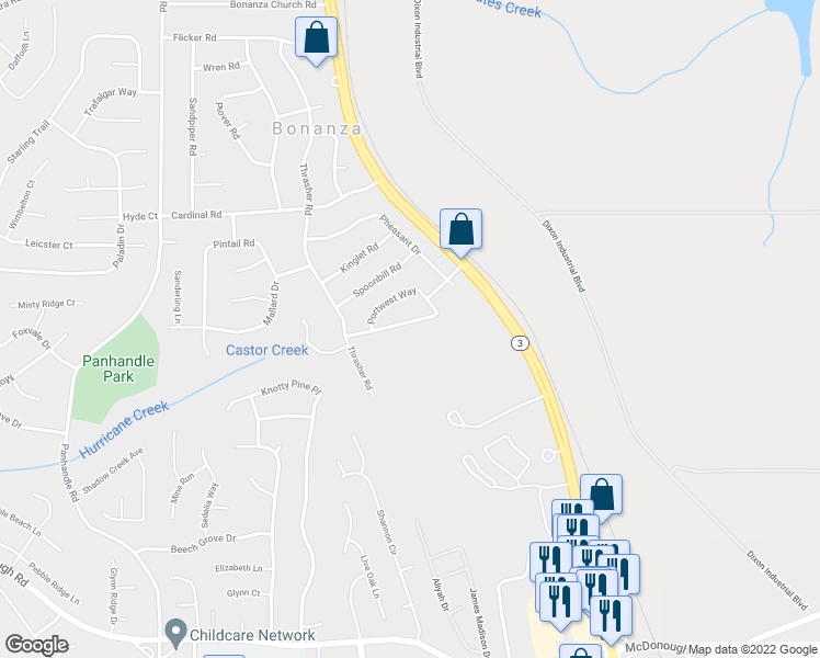 map of restaurants, bars, coffee shops, grocery stores, and more near 1789 Portwest Way in Hampton