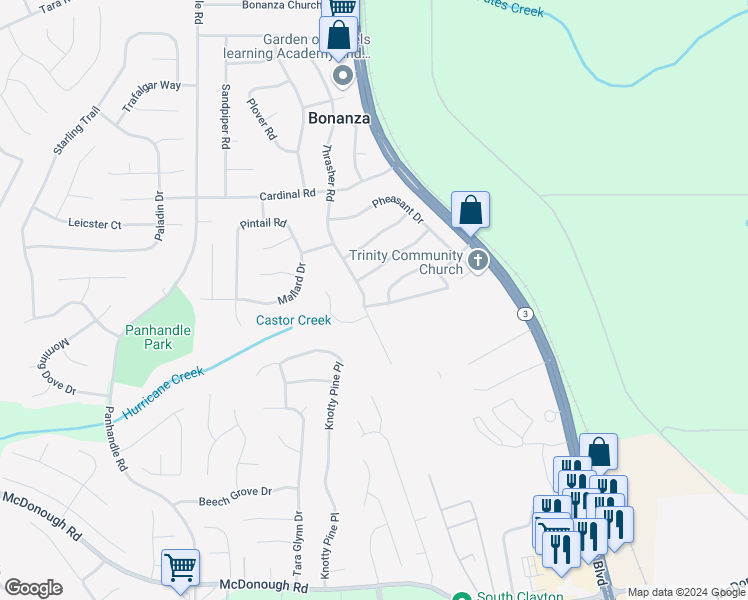 map of restaurants, bars, coffee shops, grocery stores, and more near 1726 Portwest Way in Hampton