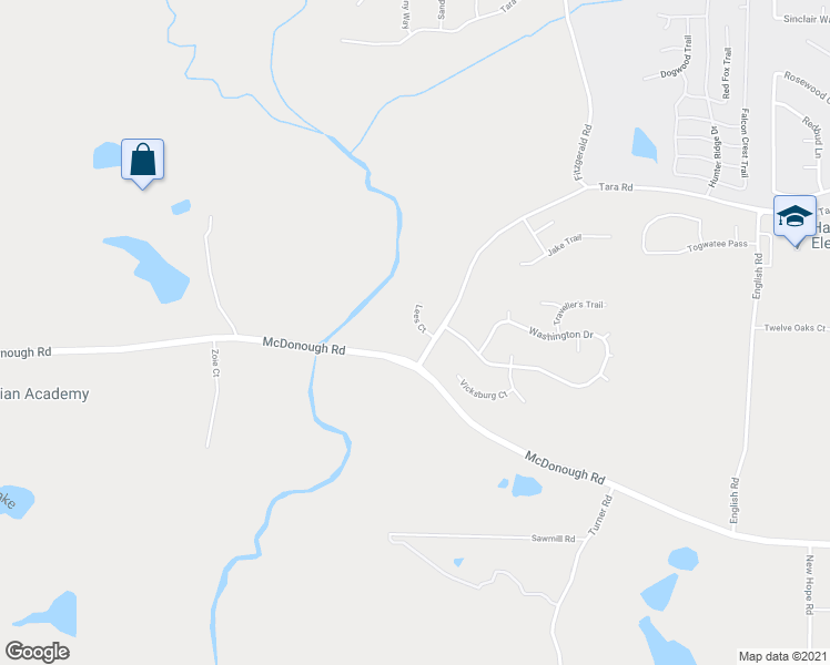 map of restaurants, bars, coffee shops, grocery stores, and more near 10853 Lees Court in Jonesboro