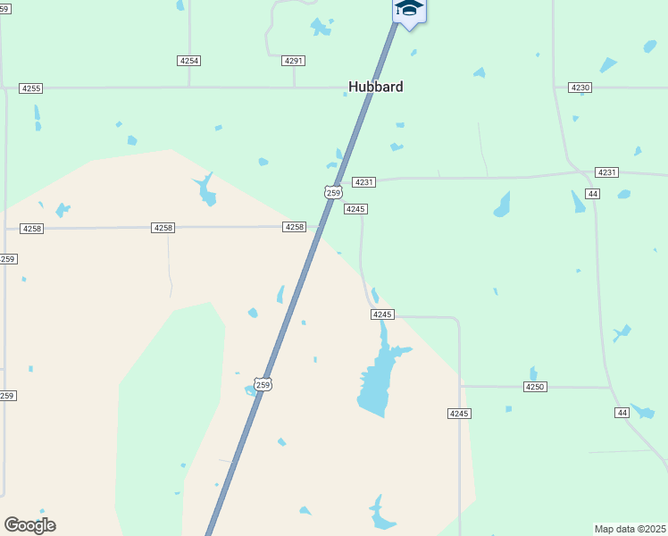 map of restaurants, bars, coffee shops, grocery stores, and more near 4101 U.S. 259 in De Kalb