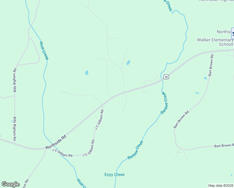 map of restaurants, bars, coffee shops, grocery stores, and more near 13400-13650 Northside Road in Berry