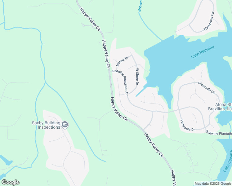 map of restaurants, bars, coffee shops, grocery stores, and more near 134 Westwind Drive in Newnan