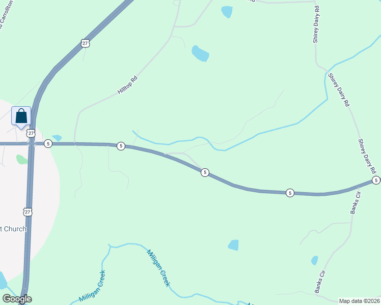 map of restaurants, bars, coffee shops, grocery stores, and more near 60 John Henry Circle in Roopville