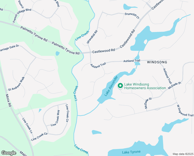 map of restaurants, bars, coffee shops, grocery stores, and more near in Tyrone