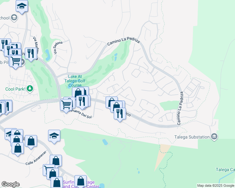 map of restaurants, bars, coffee shops, grocery stores, and more near 5 Calle Camaron in San Clemente