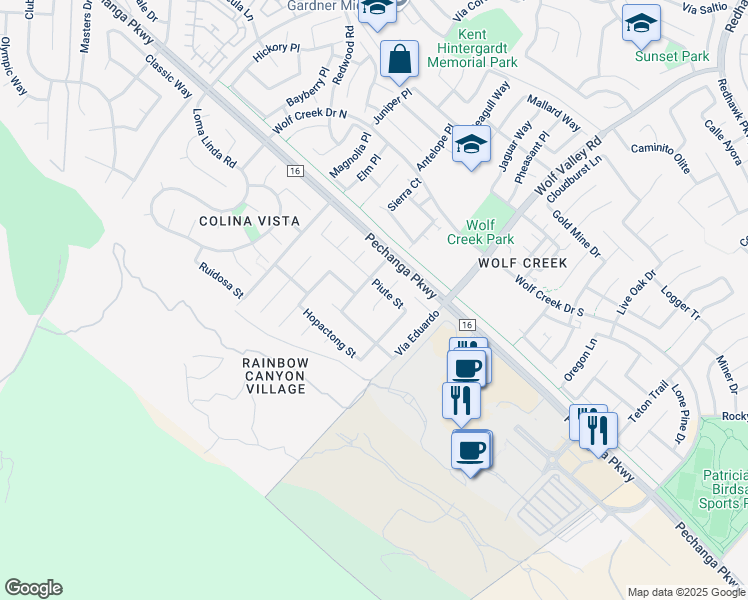 map of restaurants, bars, coffee shops, grocery stores, and more near 31311 Arabasca Circle in Temecula