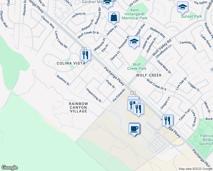 map of restaurants, bars, coffee shops, grocery stores, and more near 31311 Arabasca Circle in Temecula