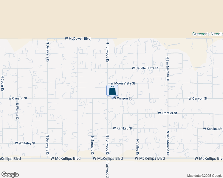 map of restaurants, bars, coffee shops, grocery stores, and more near 4825 North Ironwood Drive in Apache Junction