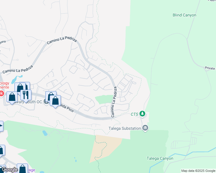 map of restaurants, bars, coffee shops, grocery stores, and more near 8 Corte Miro in San Clemente