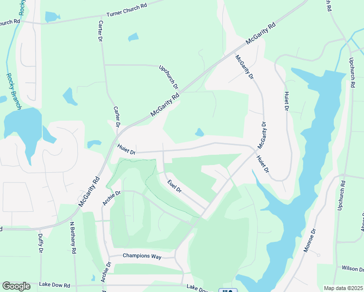 map of restaurants, bars, coffee shops, grocery stores, and more near 235 Huiet Drive in McDonough