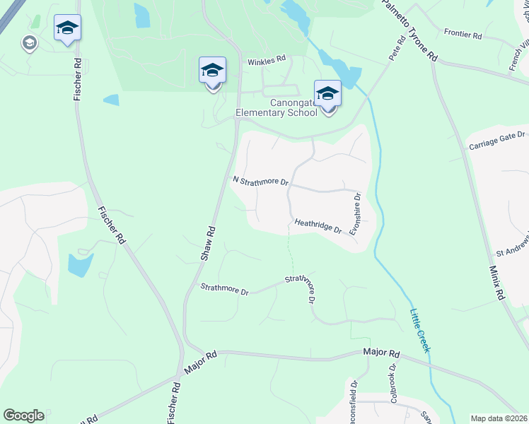 map of restaurants, bars, coffee shops, grocery stores, and more near 15 Heathridge Drive in Sharpsburg