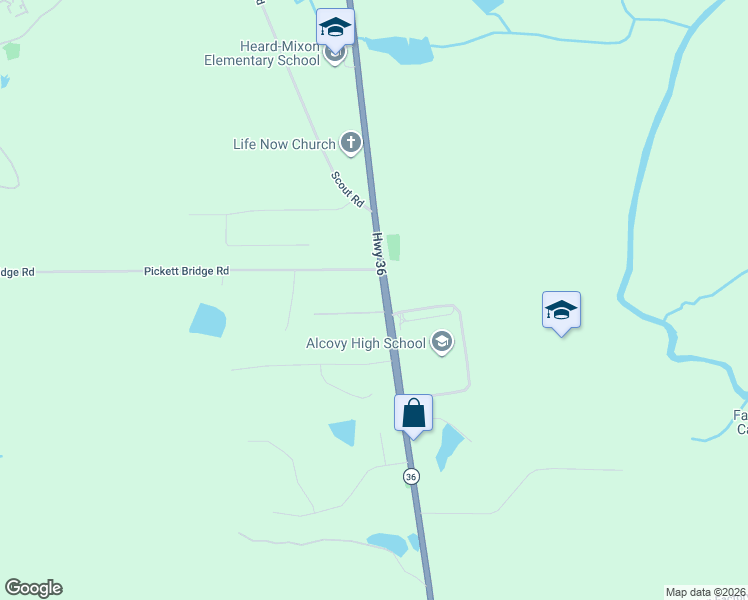 map of restaurants, bars, coffee shops, grocery stores, and more near 14426 Georgia 36 in Covington