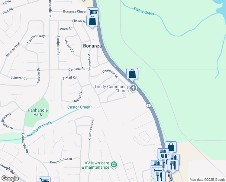 map of restaurants, bars, coffee shops, grocery stores, and more near 1897 Portwest Way in Hampton