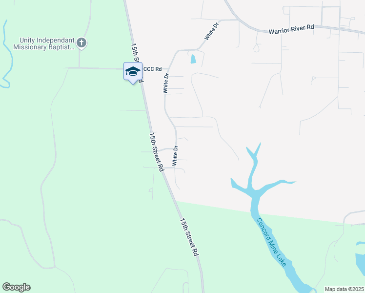 map of restaurants, bars, coffee shops, grocery stores, and more near 1680 White Dr in Bessemer