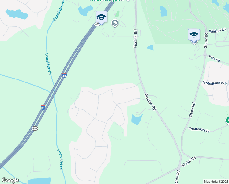 map of restaurants, bars, coffee shops, grocery stores, and more near 116 Northgate Preserve Drive in Newnan
