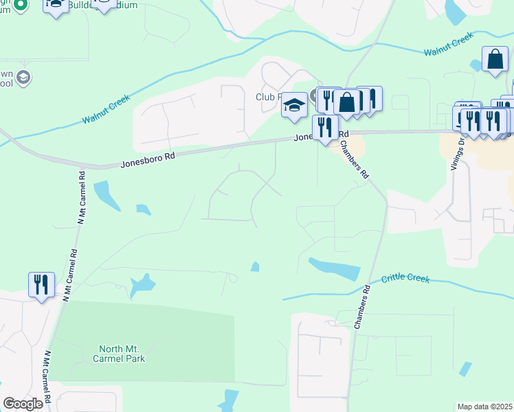 map of restaurants, bars, coffee shops, grocery stores, and more near 62 Thorne Berry Drive in Hampton