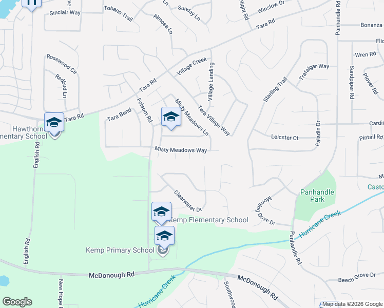 map of restaurants, bars, coffee shops, grocery stores, and more near 10791 Misty Meadows Terrace in Hampton
