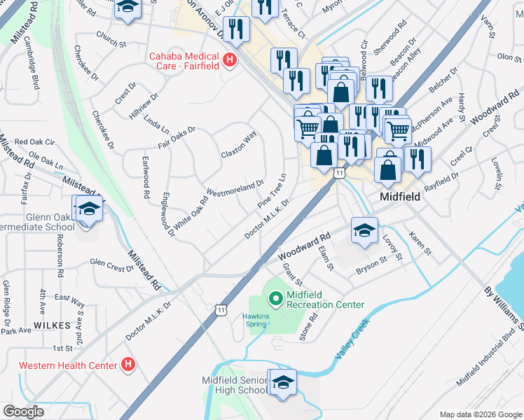 map of restaurants, bars, coffee shops, grocery stores, and more near 7301 Truxtun Way in Fairfield