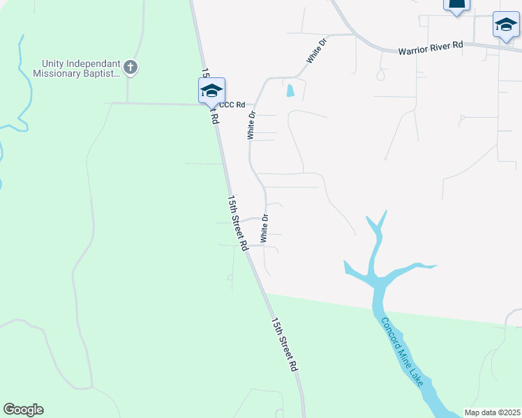 map of restaurants, bars, coffee shops, grocery stores, and more near 1680 White Drive in Bessemer