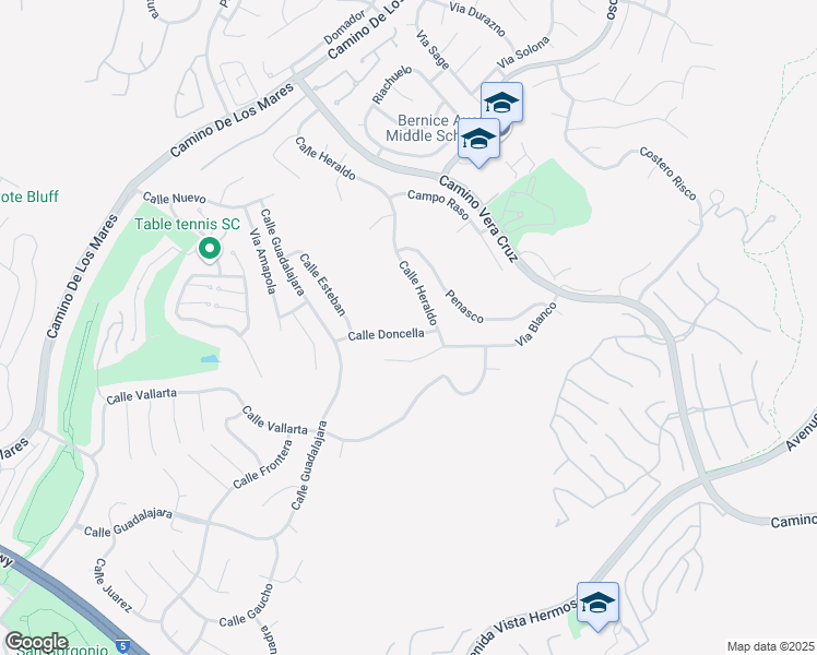 map of restaurants, bars, coffee shops, grocery stores, and more near 2847 Calle Heraldo in San Clemente